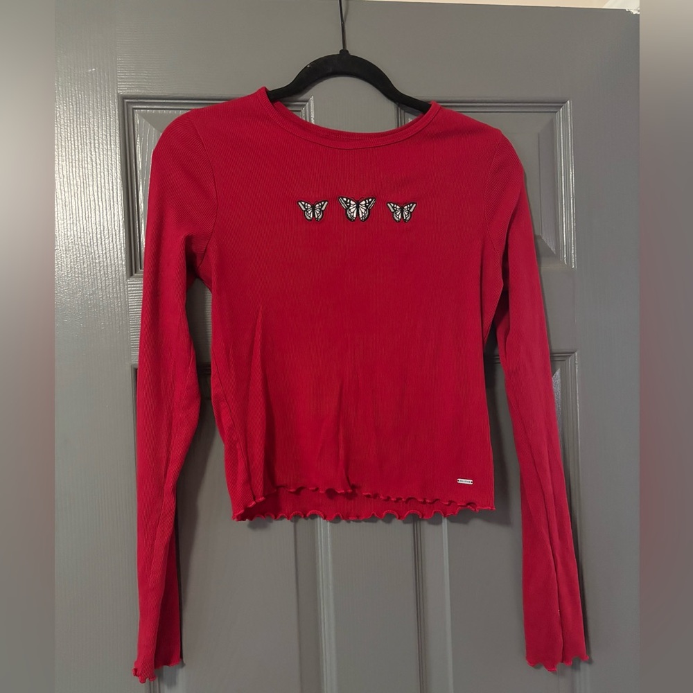Hollister Co. long sleeve ribbed baby tee size large - Picture 1 of 5